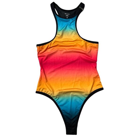 THE ATTICO Ombre Racerback Swimsuit SIZE M One Piece Multicolor - Picture 1 of 15